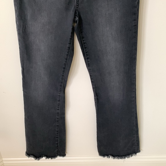 Sincerely Jules Black Flare Wide Leg Jeans High Waisted and FrayHem women SZ 27 - Picture 3 of 14
